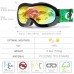 Picador Kids Ski Goggles With Excellent Impact Resistance Anti-Fog Lens 100% UV Protection 